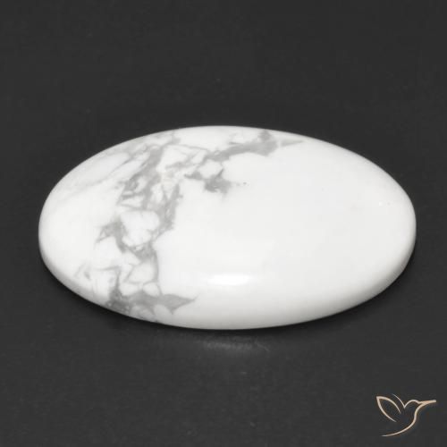 Howlita Branco acinzentado Natural 14.05ct, oval, Opaco
