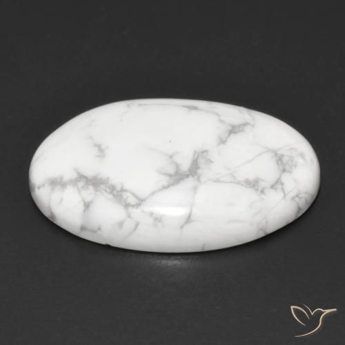 Howlita Branco acinzentado Natural 15.06ct, oval, Opaco
