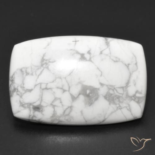 Howlita Branco acinzentado Natural 23.89ct, Almofada, Opaco