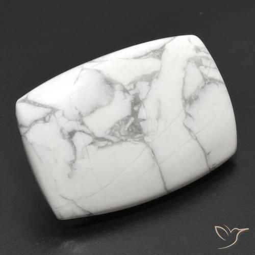 Howlita Branco acinzentado Natural 21.38ct, Almofada, Opaco