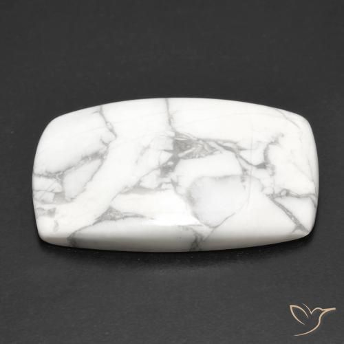 Howlita Branco acinzentado Natural 21.38ct, Almofada, Opaco