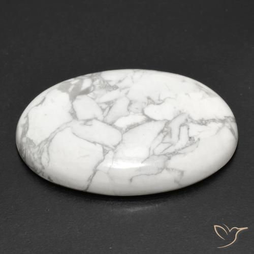 Howlita Branco acinzentado Natural 23.16ct, oval, Opaco
