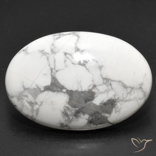 26.30ct Natural Branco acinzentado Howlita, oval, Opaco