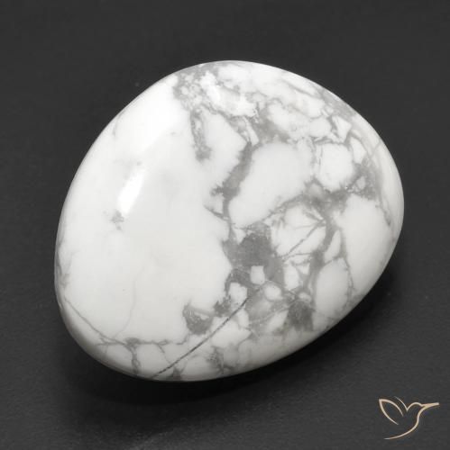 Howlita Branco acinzentado Natural 16.57ct, Chique, Opaco