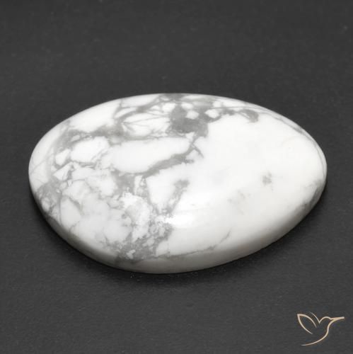 Howlita Branco acinzentado Natural 16.57ct, Chique, Opaco