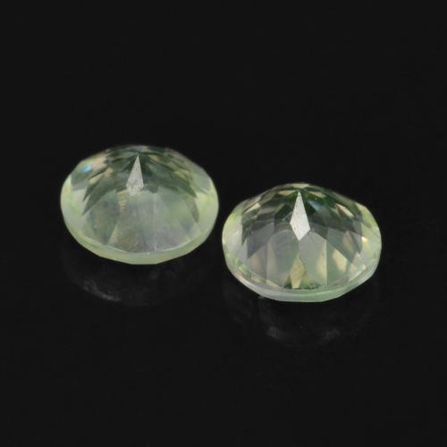Pedras preciosas de Opala Hialita Luz verde natural de 0.19 ct, Corte Redondo, Transparente
