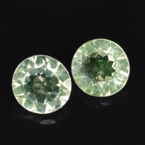 Pedras preciosas de Opala Hialita Luz verde natural de 0.26 ct, Corte Redondo, Transparente