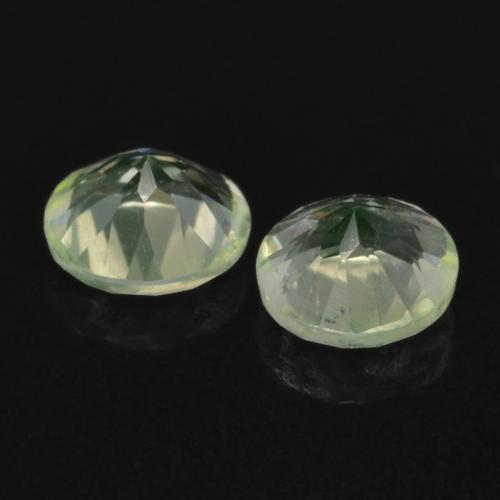 Pedras preciosas de Opala Hialita Luz verde natural de 0.26 ct, Corte Redondo, Transparente
