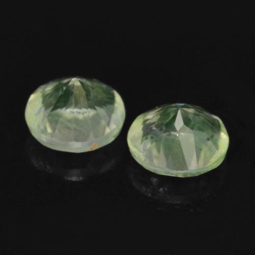 Pedras preciosas de opala hialita verde natural de 0,23 ct, corte redondo, transparente