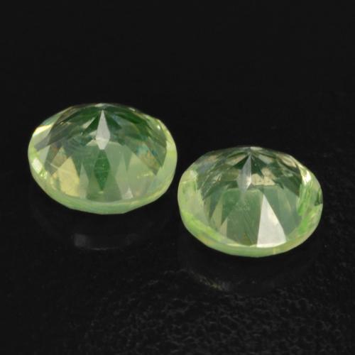 Pedras preciosas de Opala Hialita Luz verde natural de 0.27 ct, Corte Redondo, Transparente