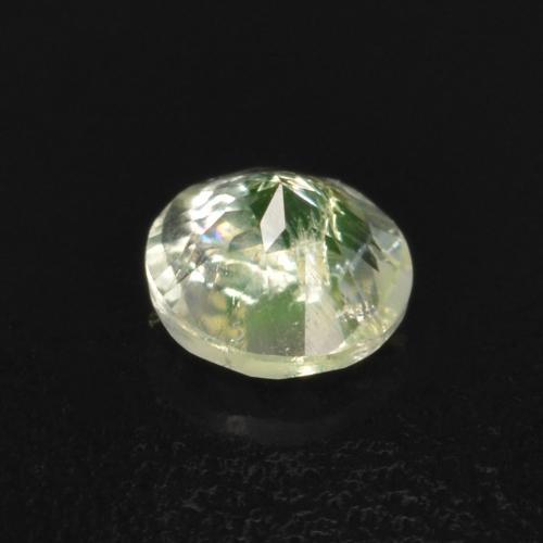 Opala hialita verde natural 0,10ct, corte redondo, transparente