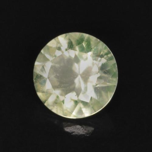 Opala hialita verde natural 0,15ct, corte redondo, transparente