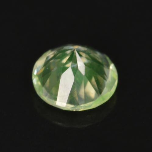 Opala hialita verde natural 0,15ct, corte redondo, transparente