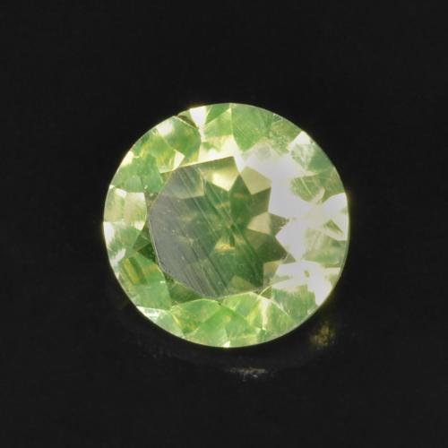 Opala hialita verde natural 0,12ct, corte redondo, transparente