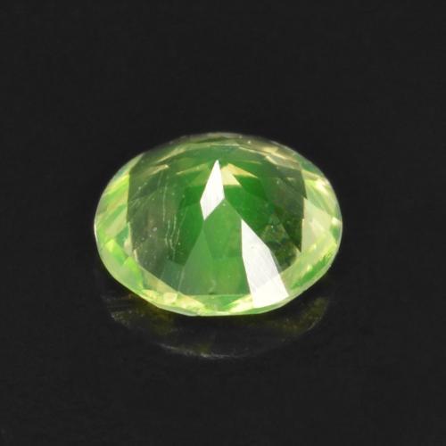 Opala hialita verde natural 0,12ct, corte redondo, transparente