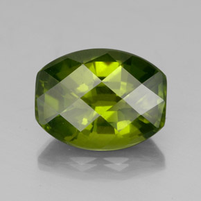 Idocrásio Verde oliva Natural 3.36ct, Almofada cortada, VS