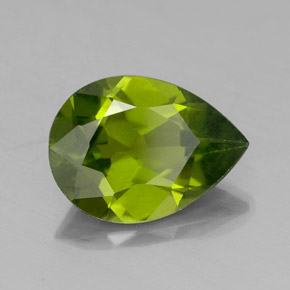 Idocrásio verde natural 1,83ct, formato de pêra, VS-SI