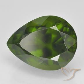 Idocrásio Algas Verdes Natural 6.48ct, Formato de pêra, VS