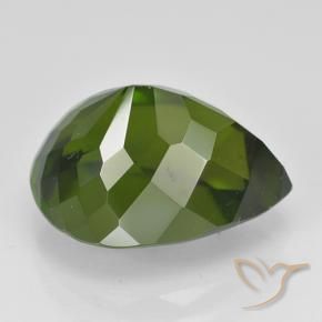 Idocrásio Algas Verdes Natural 6.48ct, Formato de pêra, VS