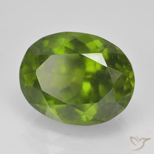 Idocrásio Verde médio Natural 5.61ct, Corte Oval, VS