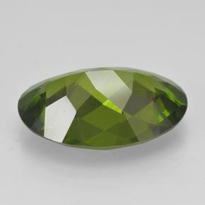 Idocrásio Verde médio-escuro Natural 3.90ct, Corte Oval, VVS-VS