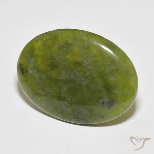 Idocrásio verde quente Natural 39.43ct, oval, Opaco