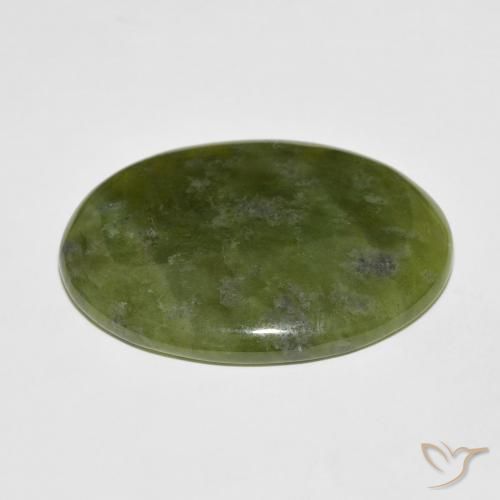 Idocrásio verde quente Natural 39.43ct, oval, Opaco