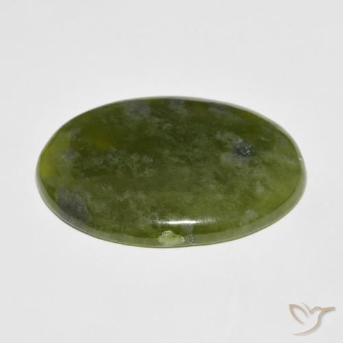 Idocrásio Verde médio Natural 39.90ct, oval, Opaco
