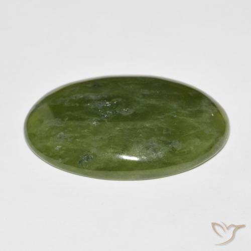 Idocrásio Verde médio Natural 33.30ct, oval, Opaco
