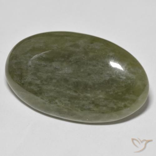 Idocrásio Verde escuro Natural 44.46ct, oval, Opaco