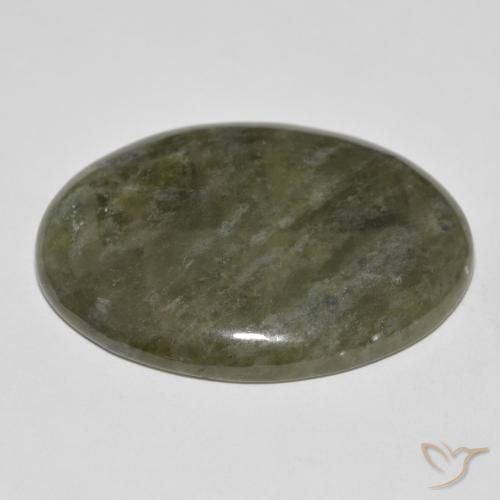 Idocrásio Verde escuro Natural 44.18ct, oval, Opaco