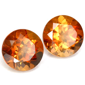 Pedras preciosas de topázio imperial laranja natural de  ct, corte redondo, VS