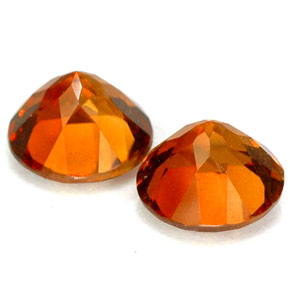Pedras preciosas de topázio imperial laranja natural de  ct, corte redondo, VS