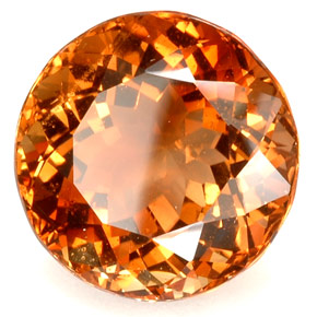 Topázio imperial laranja natural 45,11ct, corte redondo, VVS