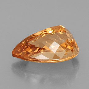 Topázio imperial laranja natural 5,05ct, formato de pêra, VS