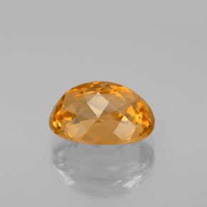 Topázio imperial laranja natural 3,84ct, corte oval, VVS