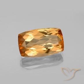 Topázio Imperial laranja marrom Natural 5.45ct, Almofada, VVS