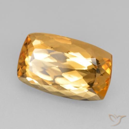 Topázio Imperial Laranja brilhante Natural 4.48ct, Almofada, VVS