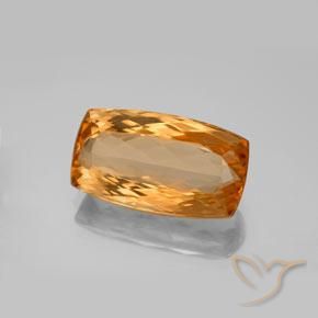 Topázio Imperial Laranja Médio Natural 6.99ct, Almofada, VVS