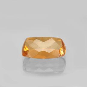 Topázio Imperial Laranja Intenso Natural 4.63ct, Almofada cortada, VVS
