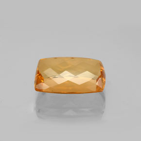 Topázio imperial laranja natural 5,91ct, almofada cortada, VVS