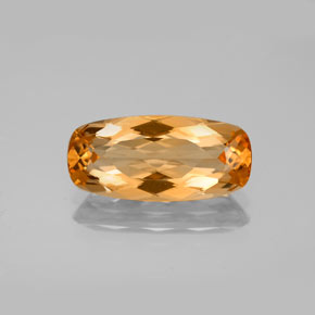 Topázio Imperial Laranja médio-escuro Natural 3,96ct, Almofada cortada, VVS