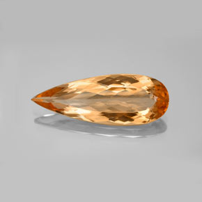 Topázio Imperial Laranja brilhante Natural 6.15ct, Formato de pêra, VVS