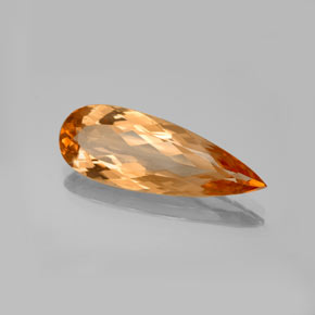 Topázio Imperial Laranja brilhante Natural 6.15ct, Formato de pêra, VVS