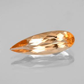 Topázio Imperial Laranja Médio Natural 2.48ct, Formato de pêra, VVS-VS