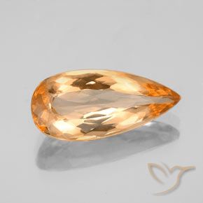 Topázio Imperial Laranja brilhante Natural 3.81ct, Formato de pêra, VVS