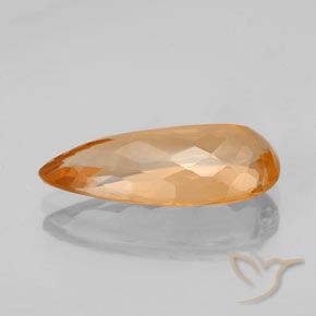 Topázio Imperial Laranja brilhante Natural 3.81ct, Formato de pêra, VVS