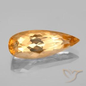 Topázio Imperial Laranja Médio Natural 6.01ct, Formato de pêra, VVS