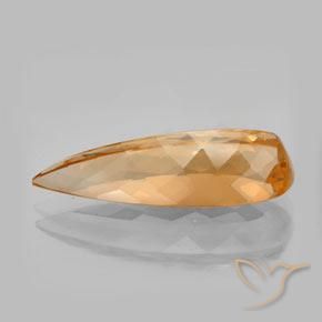 Topázio Imperial Laranja Médio Natural 6.01ct, Formato de pêra, VVS