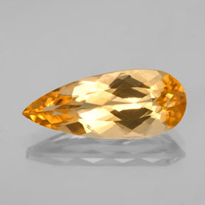 Topázio imperial laranja natural 4,14ct, formato de pêra, VVS